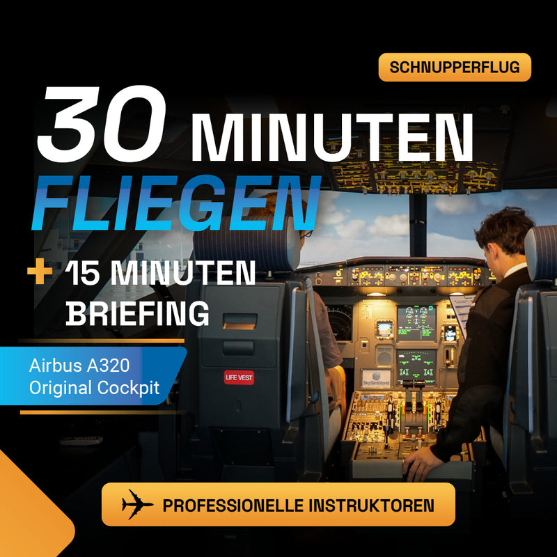 30 Minuten in einem A320 Fliegen [Schnupperflug]