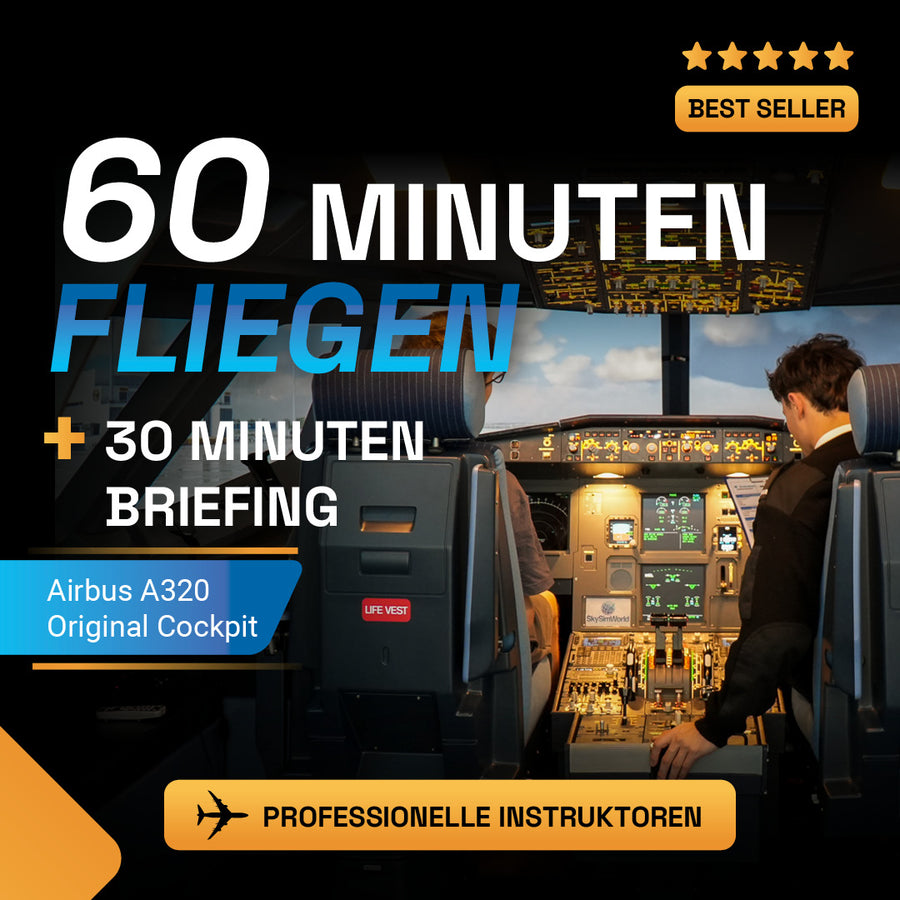 60 Minuten in einem A320 Fliegen [BESTSELLER] – Erlebnis | SkySimWorld
